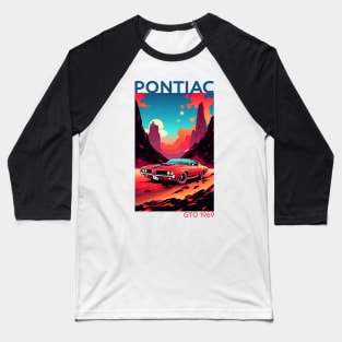 Timeless Thrills: The 1969 Pontiac GTO Tribute Design Baseball T-Shirt